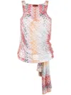 Missoni Knot-detail Knitted Top In Pink