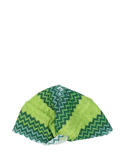 Missoni Knot-detail Hat In Green