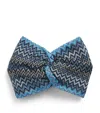 Missoni Knot-front Zigzag Headband In Blue