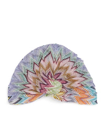 Missoni Knot-front Zigzag Turban