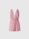 Missoni Short Jumpsuit In Lace With Open Back In Rot