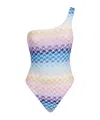 Missoni Lace-effect One-shoulder One-piece Swimming Costume With Lurex In White
