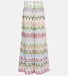 Missoni High-waisted Long Pants With Abstract Floral Pattern In Multicoloured