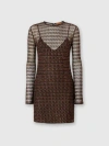 Missoni Lace Motif Viscose Crewneck Mini-dress
