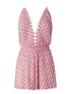 Missoni Short Jumpsuit In Lace With Open Back In Red
