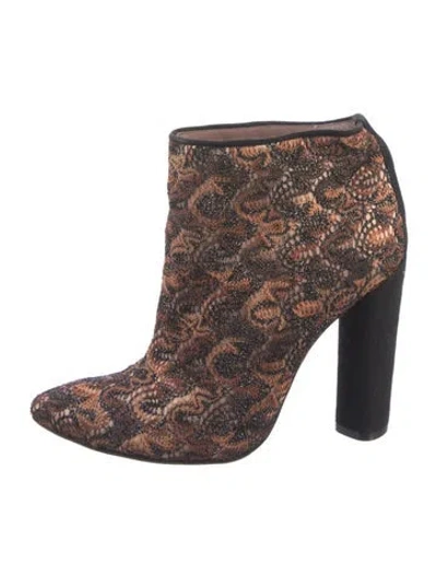 Pre-owned Missoni Lace Pattern Boots In Black