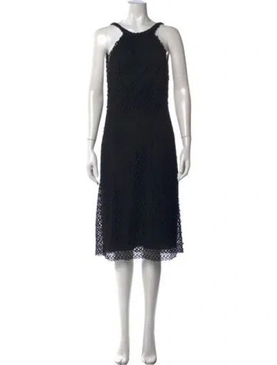 Pre-owned Missoni Lace Pattern Midi Length Dress In Black/metallic