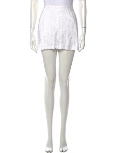 Pre-owned Missoni Lace Pattern Mini Shorts W/ Tags In Neutrals
