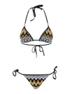 Missoni Multicolor Bikini With All-over Zig Zag Motif In Viscose Woman In Multicolor