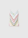 Missoni Lace Sleeveless Top With V-neck In Multicoloured