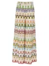 Missoni Lace High Waist Wide Leg Trousers In Multicolor
