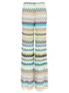 Missoni Zigzag-intarsia Wide-leg Open-knit Trousers In Multicolor