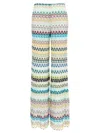 Missoni Zigzag-intarsia Wide-leg Open-knit Trousers