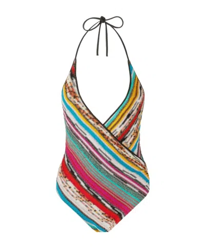 MISSONI LACE-UP SWIMSUIT