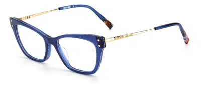 Missoni Ladies Blue Rectangular Eyeglass Frames Mis-0045-pjp