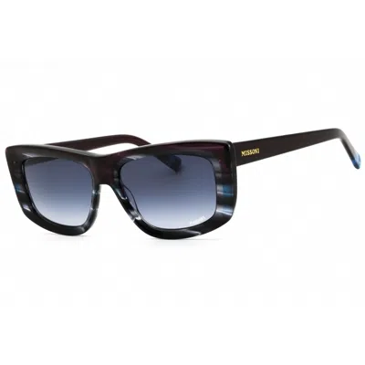 Missoni Ladies Blue Rectangular Sunglasses Mis0111s In ["blue"]
