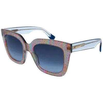 Missoni Ladies Blue Rectangular Sunglasses Mis0126s0qq708 In ["blue"]
