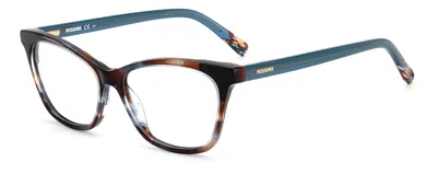 Missoni Ladies Horn Brown Blue Cat Eye Eyeglass Frames Mis-0101-iwf