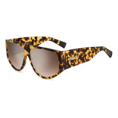 Missoni Ladies Multicolored Rectangular Sunglasses Mis0165sp65 In ["grey"]