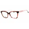 Missoni Ladies Red Rectangular Eyeglass Frames Mis0116