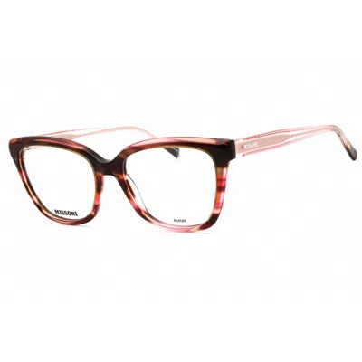 Missoni Ladies Red Rectangular Eyeglass Frames Mis0116