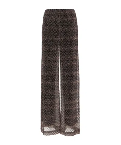 Missoni Patterned Wide-leg Track Pants In Multi