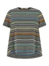 Missoni Multicolour Crew Neck Stripes T-shirt In Multi