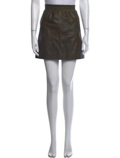 Pre-owned Missoni Lambskin Mini Skirt In Green