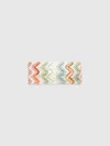 Missoni Lamé And Viscose Hairband With Knitted Effect And Zigzag Pattern