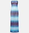 Missoni Dress With Bleached Effect In Blue