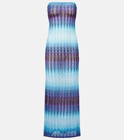 Missoni Lamé Beach Cover-up In Blue