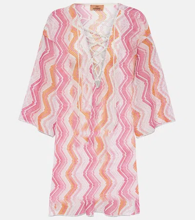 Missoni Zigzag Beach Cover-up In Pink