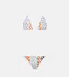 Missoni Striped Triangle Bikini Set In Multicoloured