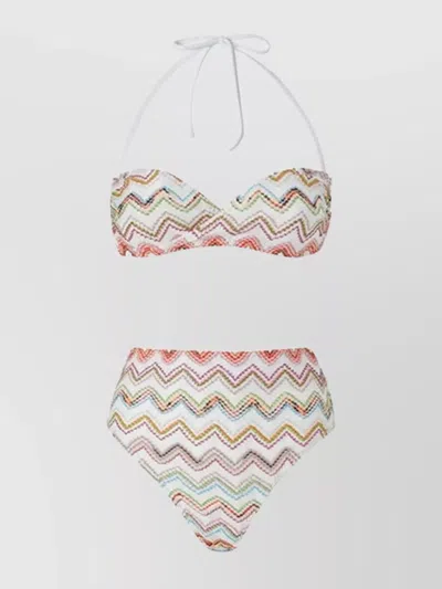 MISSONI LAMÉ BIKINI ZIG ZAG STRETCH NYLON