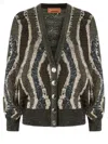 Missoni Lame' Boxy Cardigan In Gray