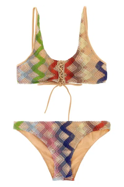 Missoni Lamé Crochet Bikini In Multi