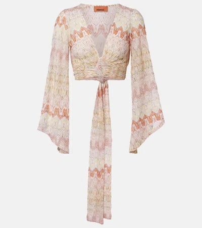 Missoni Lamé Crop Top In Multi