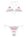 Missoni Multicolor Bikini Costume In White