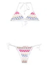 Missoni Multicolor Bikini Costume In White