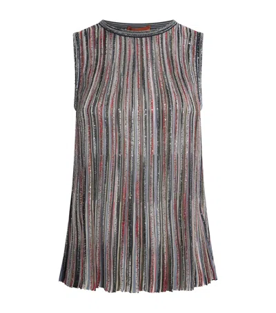 Missoni Lamé Embellished Tank Top In Multi