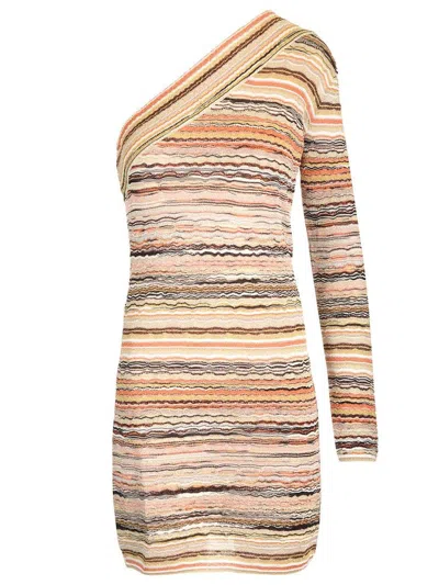 Missoni One-shoulder Mini-dress Dresses Multicolor