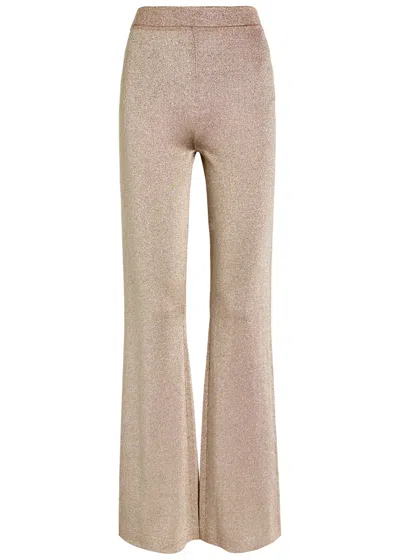 Missoni Lamé Fine-knit Trousers In Pink