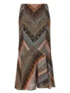 Missoni Patchwork-effect Lamé Flared Midi Skirt In Multicolor