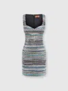 MISSONI MINIKLEID AUS LAMÉ-STRICK MIT HERZFÖRMIGEM AUSSCHNITT