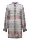 Shop Missoni Lame Lace Pattern Oversized Shirt In Multi