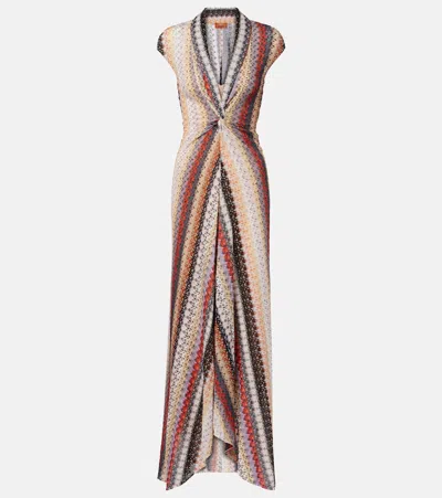Missoni Lamé Maxi Dress In Multi