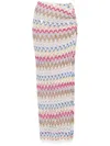 Missoni Knitted Lamé Midi Skirt In Weiss