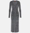 Missoni Striped Sequin-embellished Knitted Cardigan In Black