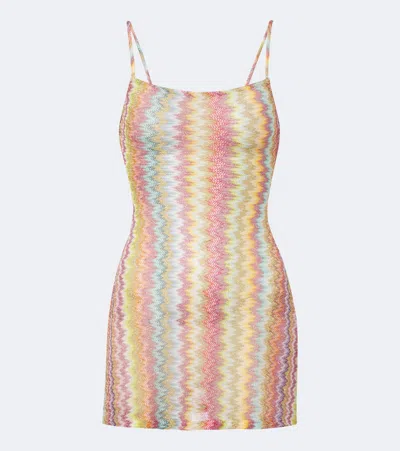 Missoni Lame Minidress In Pink