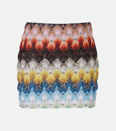 Missoni Gradient Raschel Mini Skirt In Multi